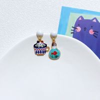 Cute Cat Alloy Enamel Women's Drop Earrings 1 Pair sku image 10