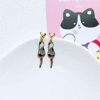 Cute Cat Alloy Enamel Women's Drop Earrings 1 Pair sku image 18