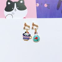 Cute Cat Alloy Enamel Women's Drop Earrings 1 Pair sku image 15