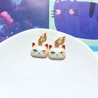 Fashion Cat Alloy Enamel Women's Drop Earrings 1 Pair sku image 15