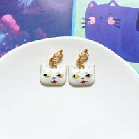 Fashion Cat Alloy Enamel Women's Drop Earrings 1 Pair sku image 13
