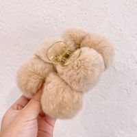 Cute Solid Color Rabbit Fur Hair Claws sku image 3