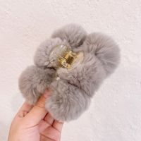 Cute Solid Color Rabbit Fur Hair Claws sku image 4