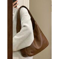 Women's Large Autumn Pu Leather Solid Color Fashion Square Zipper Tote Bag main image 4