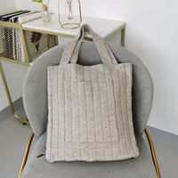 Women's Large Winter Autumn Knit Solid Color Fashion Square Open Shoulder Bag main image 4