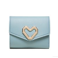 Women's Heart Shape Solid Color Pu Leather Magnetic Buckle Wallets sku image 5