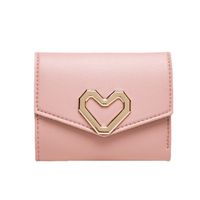 Women's Heart Shape Solid Color Pu Leather Magnetic Buckle Wallets main image 2