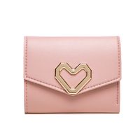 Women's Heart Shape Solid Color Pu Leather Magnetic Buckle Wallets sku image 4
