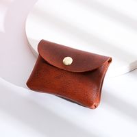 Women's Solid Color Pu Leather Magnetic Buckle Card Holders sku image 4