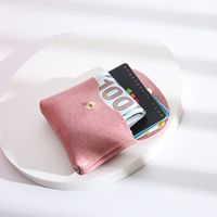 Women's Solid Color Pu Leather Magnetic Buckle Card Holders main image 2