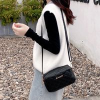 Women's Small Pu Leather Solid Color Fashion Square Zipper Crossbody Bag main image 5