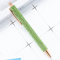 Press Jump Pen In Stock Wholesale Rhinestone Foreskin Pressing Pen Girl Student Stationery Ballpoint Pen Multicolor Pressing Pen sku image 18