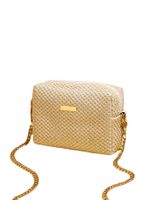 Women's Small Straw Stripe Plaid Fashion Square Zipper Crossbody Bag main image 2