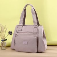 Women's Medium All Seasons Nylon Solid Color Basic Square Zipper Tote Bag main image 6