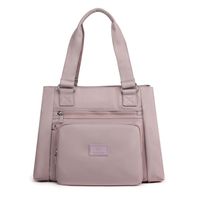 Women's Medium All Seasons Nylon Solid Color Basic Square Zipper Tote Bag main image 3