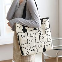 Women's Cute Animal Canvas Shopping Bags sku image 8