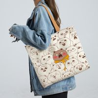 Women's Cute Animal Canvas Shopping Bags sku image 20
