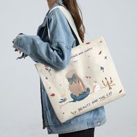 Women's Cute Animal Canvas Shopping Bags sku image 15