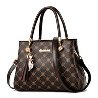 Women's Large All Seasons Pu Leather Printing Fashion Ornament Square Zipper Tote Bag main image 1