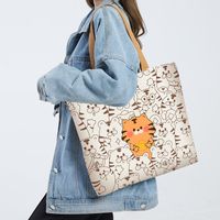 Women's Cute Animal Canvas Shopping Bags main image 3