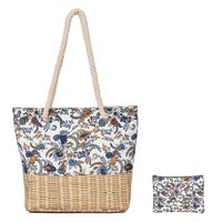 Women's Beach Flower Canvas Shopping Bags main image 3