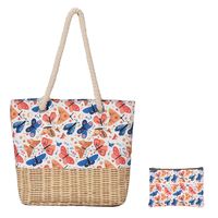 Women's Beach Flower Canvas Shopping Bags main image 6