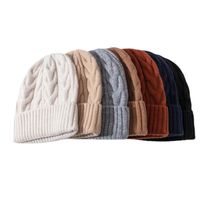 Women's Fashion Solid Color Eaveless Wool Cap main image 4