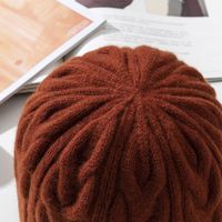 Women's Fashion Solid Color Eaveless Wool Cap main image 3