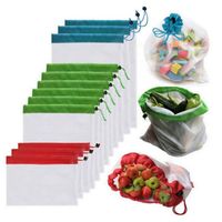 Patchwork Polyester Mesh Vegetable And Fruit Repeatable Drawstring Mesh Bag main image 1