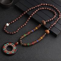 Ethnischer Stil Runden Fisch Legierung Holz Perlen Überzug Unisex Halskette Mit Anhänger 1 Stück sku image 7