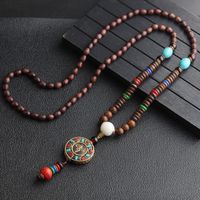 Ethnischer Stil Runden Fisch Legierung Holz Perlen Überzug Unisex Halskette Mit Anhänger 1 Stück sku image 9