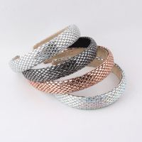 Fashion Solid Color Sponge Inlay Artificial Diamond Hair Band 1 Piece main image 1