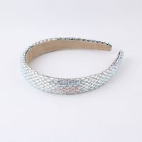Mode Einfarbig Schwamm Inlay Künstlicher Diamant Haarband 1 Stück sku image 3