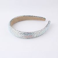 Fashion Solid Color Sponge Inlay Artificial Diamond Hair Band 1 Piece sku image 3