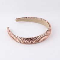 Fashion Solid Color Sponge Inlay Artificial Diamond Hair Band 1 Piece sku image 1