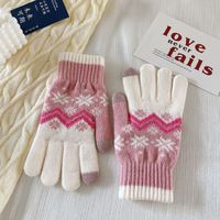 Femmes Mode Flocon De Neige Fibre De Polyacrylonitrile Gants 1 Paire sku image 1