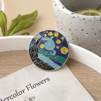 Retro Flower Alloy Enamel Inlay Artificial Gemstones Pearl Women's Brooches sku image 10