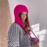 Women's Fashion Solid Color Eaveless Trapper Hat main image 3