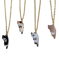 Mode Katze Legierung Emaille Damen Anhänger Halskette 1 Stück main image 4