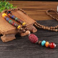 Ethnischer Stil Wassertropfen Holz Perlen Unisex Halskette Mit Anhänger 1 Stück sku image 4