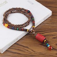 Ethnischer Stil Wassertropfen Holz Perlen Unisex Halskette Mit Anhänger 1 Stück sku image 7