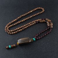 Ethnischer Stil Wassertropfen Holz Perlen Unisex Halskette Mit Anhänger 1 Stück sku image 10