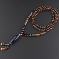 Ethnischer Stil Wassertropfen Holz Perlen Unisex Halskette Mit Anhänger 1 Stück sku image 5