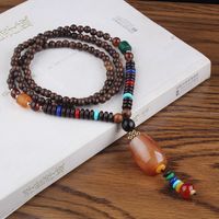 Ethnischer Stil Wassertropfen Holz Perlen Unisex Halskette Mit Anhänger 1 Stück sku image 9