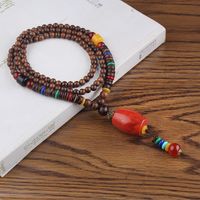 Ethnischer Stil Wassertropfen Holz Perlen Unisex Halskette Mit Anhänger 1 Stück sku image 6