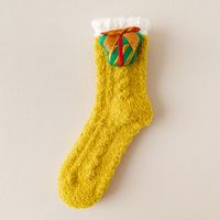 Women's Casual Solid Color Coral Fleece Ankle Socks sku image 6