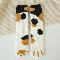 Femmes Mignon Empreinte De Patte Molleton Cheville Chaussettes sku image 2