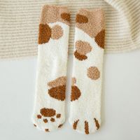 Femmes Mignon Empreinte De Patte Molleton Cheville Chaussettes sku image 5