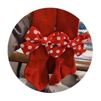 Christmas Cute Solid Color Bowknot Cotton Pants & Leggings sku image 13