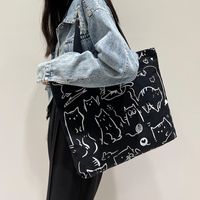 Women's Fashion Animal Canvas Shopping Bags main image 4